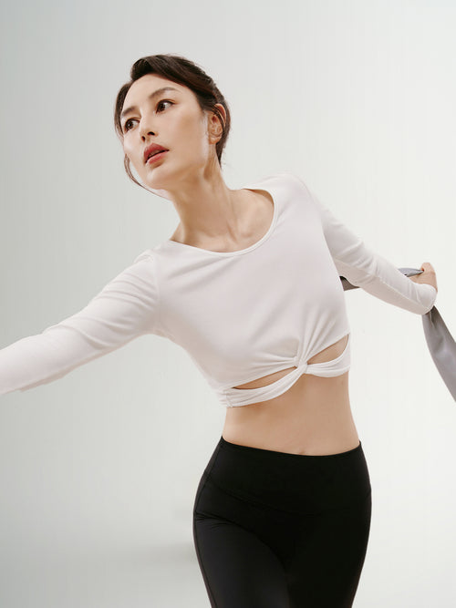 Load image 1 in gallery view. Slim Fit Yoga Knitwear Top