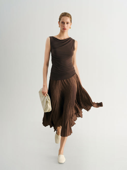 Load image 1 in gallery view. The Classic Accordion Midi Skirt