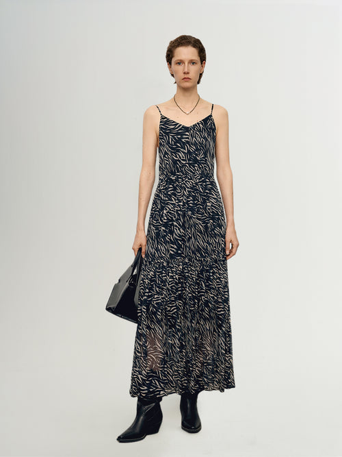 Load image 1 in gallery view. Striped Lightweight Slip Maxi Dress