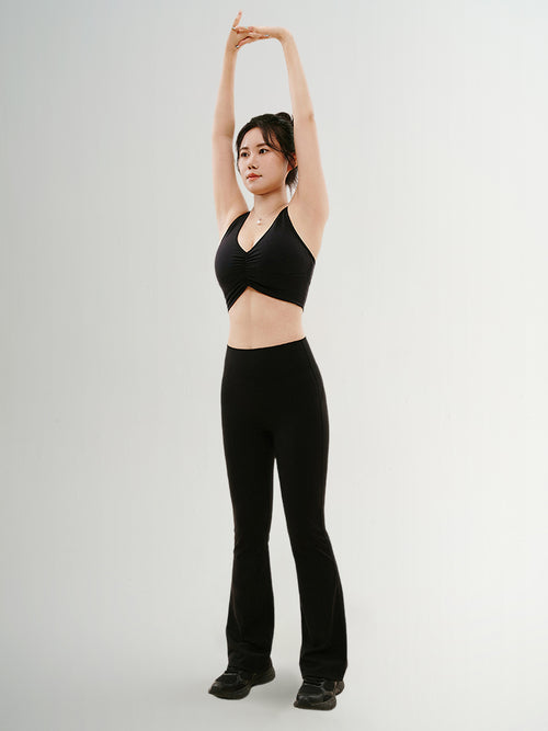 Load image 1 in gallery view. V Neck Yoga Knit Bra Top