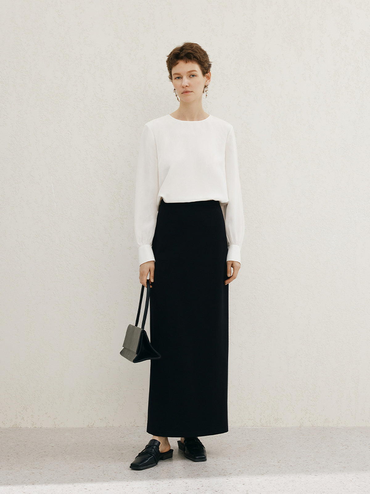 100% Silk Wave Texture Blouse