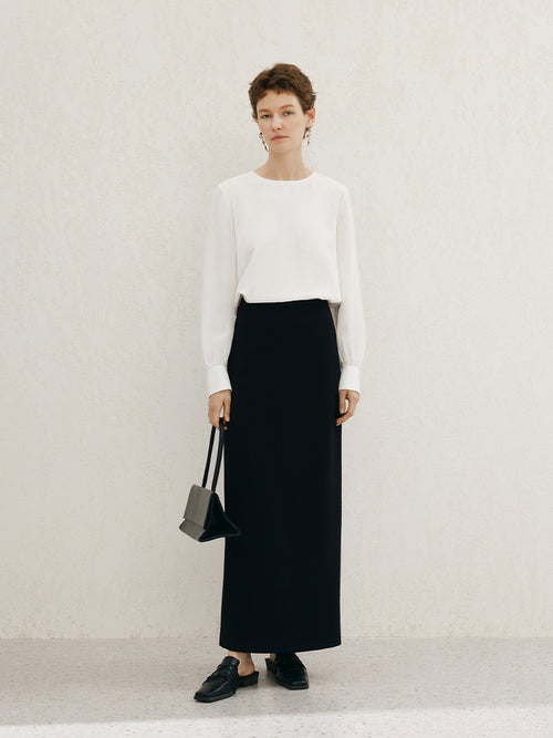 Load image 1 in gallery view. 100% Silk Wave Texture Blouse