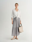 MEILLEUR MOMENT Pleated Maxi Skirt-Styled with Shirt
