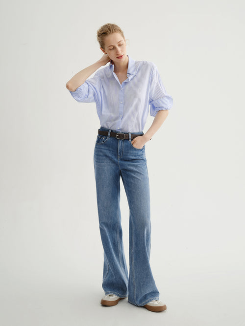 Load image 1 in gallery view. Striped Cotton Shirt