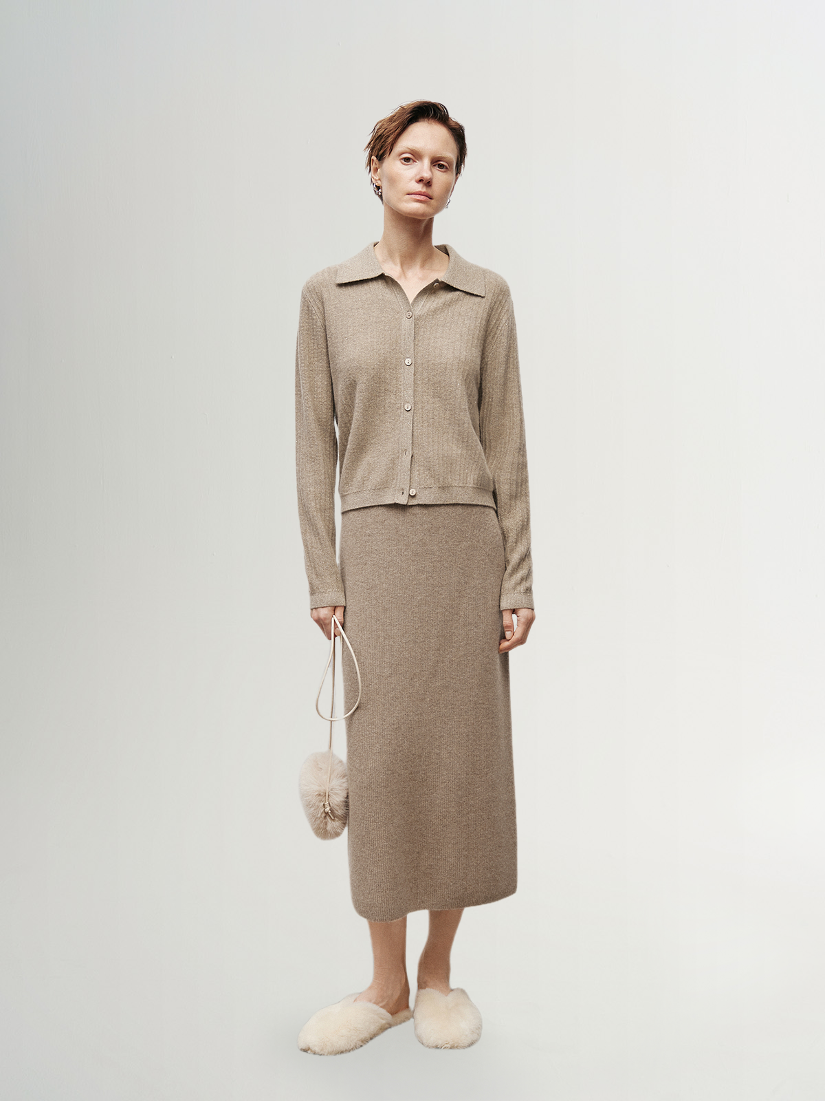 Polo Ribbed Cashmere Cardigan