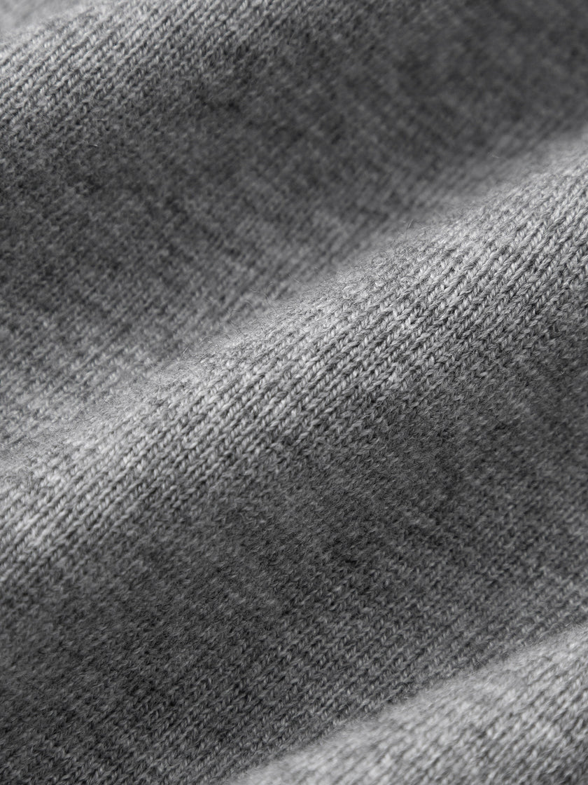 Collarless Wool Blend Cardigan