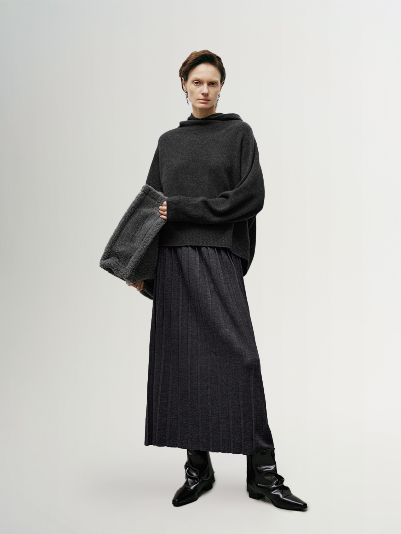 Relaxed Fit Cashmere Hoodie - MEILLEUR MOMENT OFFICIAL STORE NEW YORK 