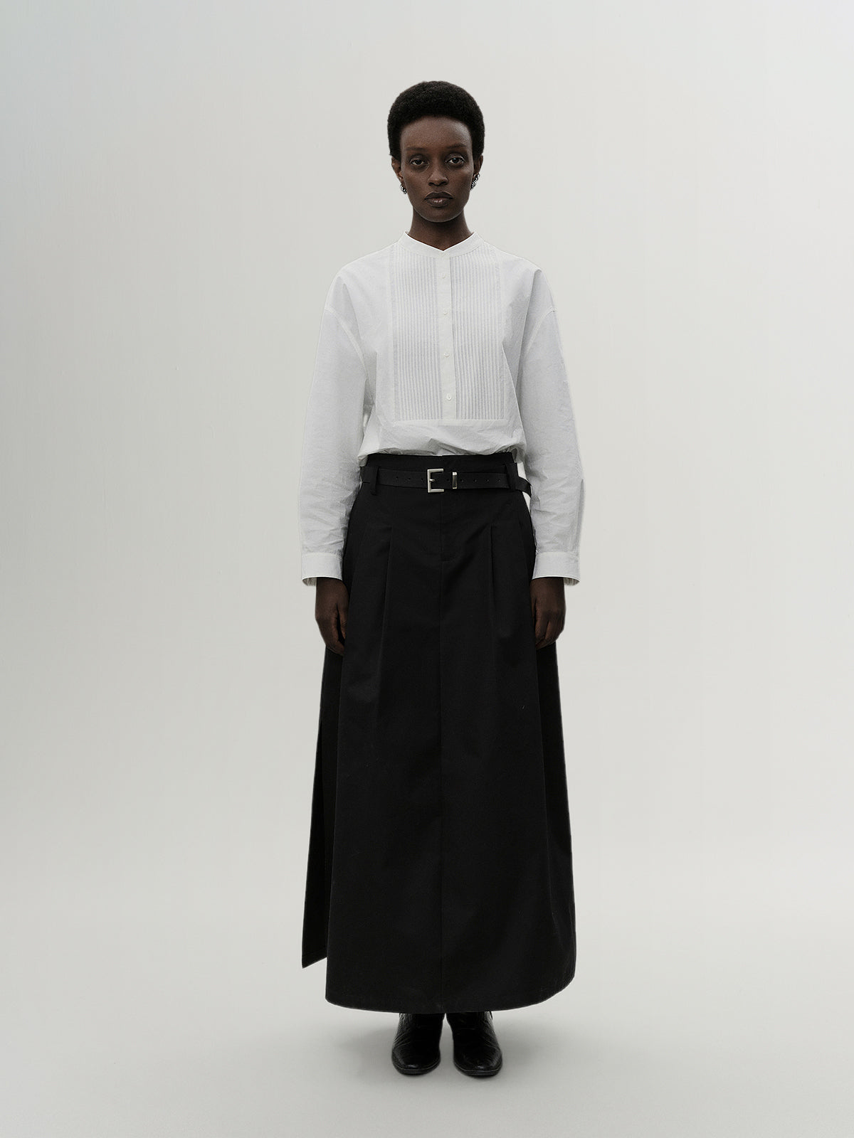 Pure Cotton Dropped-Shoulder Collared Shirt