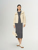 Zip Down Cotton Hooded Jacket