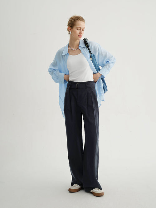 Load image 1 in gallery view. MEILLEUR MOMENT Lyocell Pants – On Model