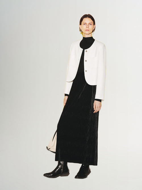 Load image 1 in gallery view. Tweed Cropped Jacket - MEILLEUR MOMENT OFFICIAL STORE NEW YORK 