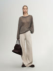 Cashmere-Silk Relaxed Pullover Sweater