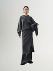 Straight cashmere skirt