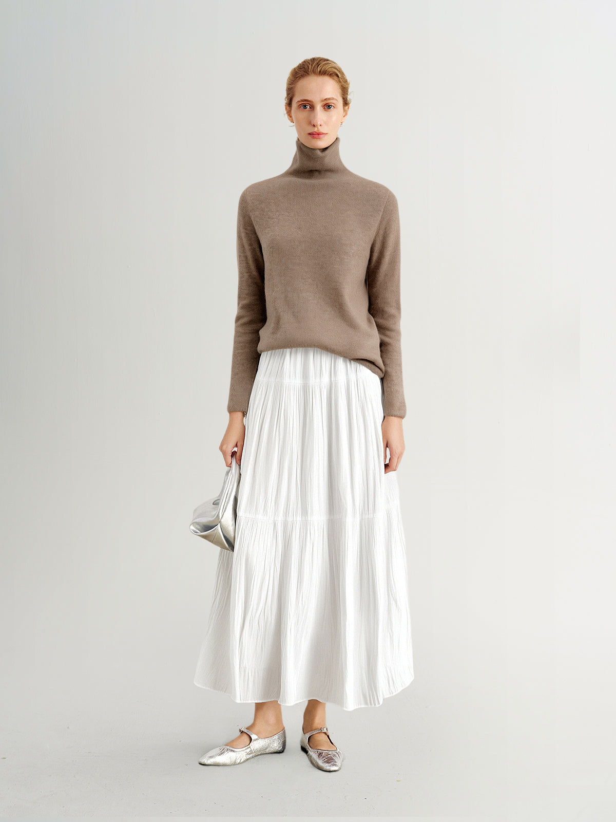 Pleated Maxi Skirt