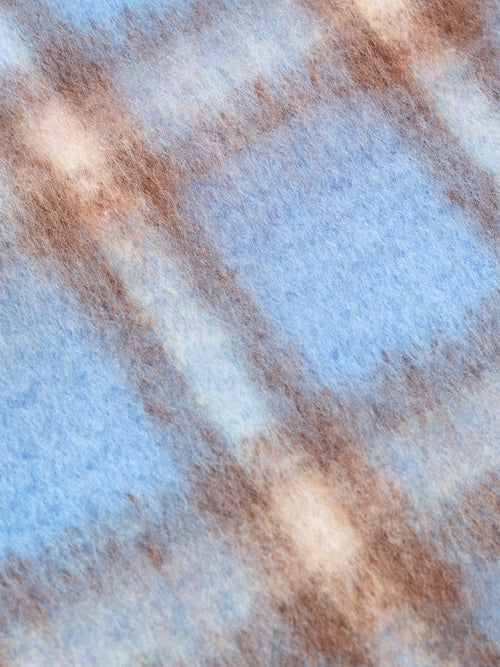 Load image 1 in gallery view. Light Blue Plaid Scarf