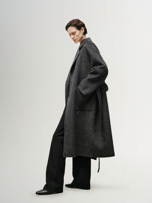 Load image 1 in gallery view. Wool Tailored  Warp Coat - MEILLEUR MOMENT OFFICIAL STORE NEW YORK 