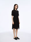 Short Sleeves Lyocell Tie Belt Dress