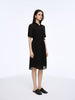 Short Sleeves Lyocell Tie Belt Dress