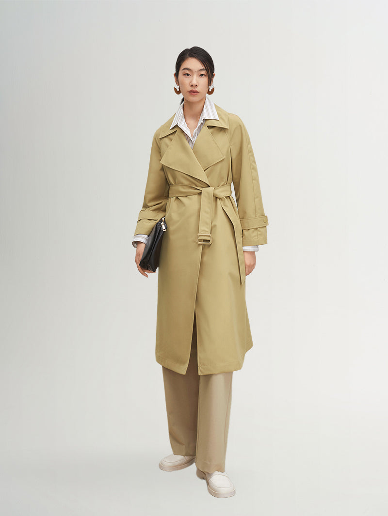 Oversized Collar Trench Coat