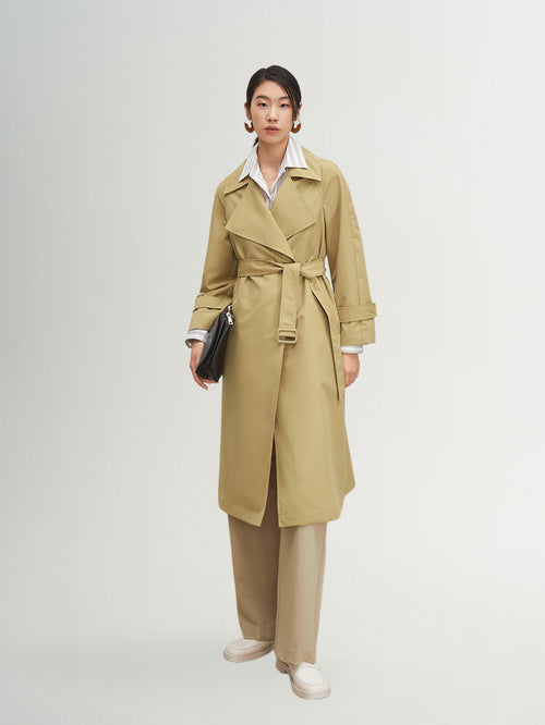 Load image 1 in gallery view. Oversized Collar Trench Coat