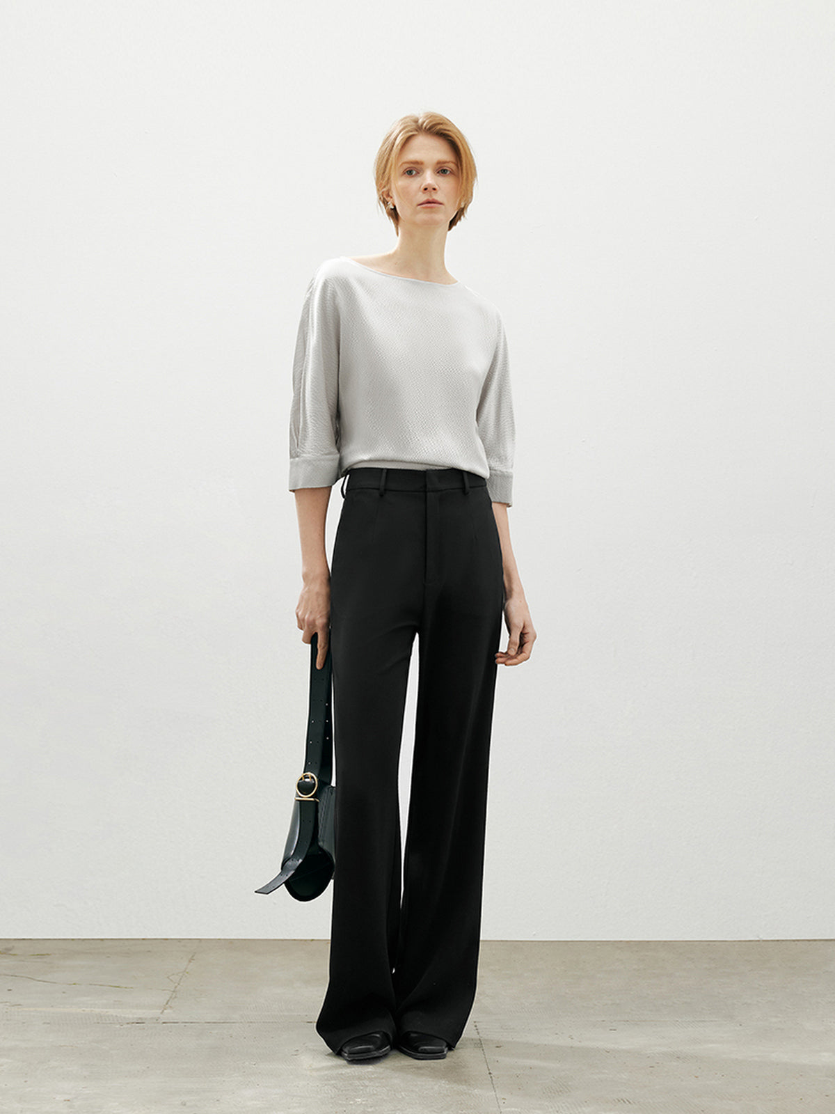 Mid Sleeve 100% Silk Blouse