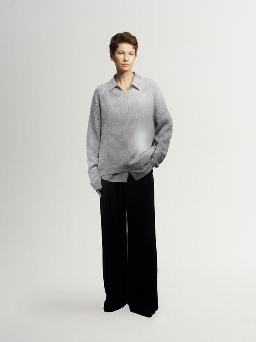 Load image 1 in gallery view. Rib Pullover Sweater