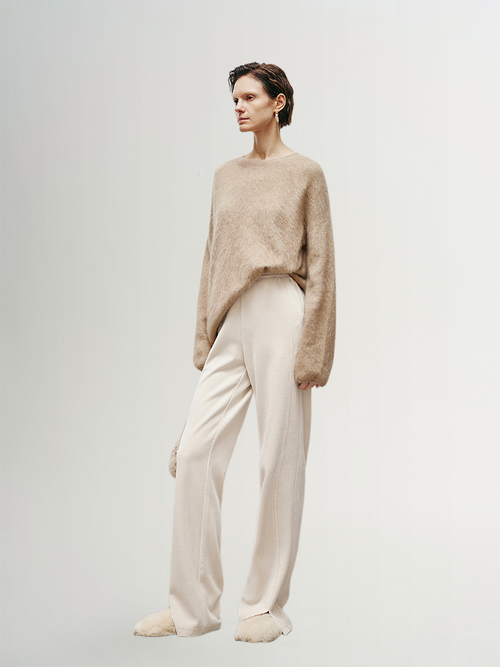 Load image 1 in gallery view. Crew Neck Cashmere Sweater - MEILLEUR MOMENT OFFICIAL STORE NEW YORK 