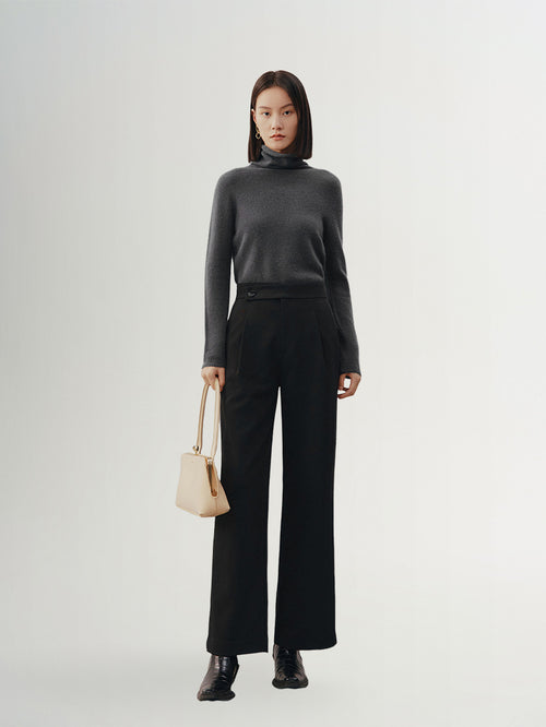 Load image 1 in gallery view. High Neck Layering Cashmere Sweater 599A233007Q