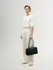 Bubble Textured Puff Puff Silk Blouse