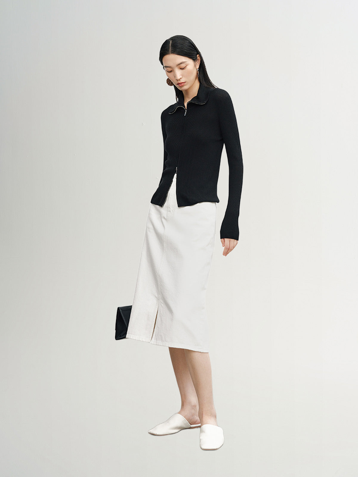 Front Slit Jeans Skirt - MEILLEUR MOMENT OFFICIAL STORE NEW YORK 