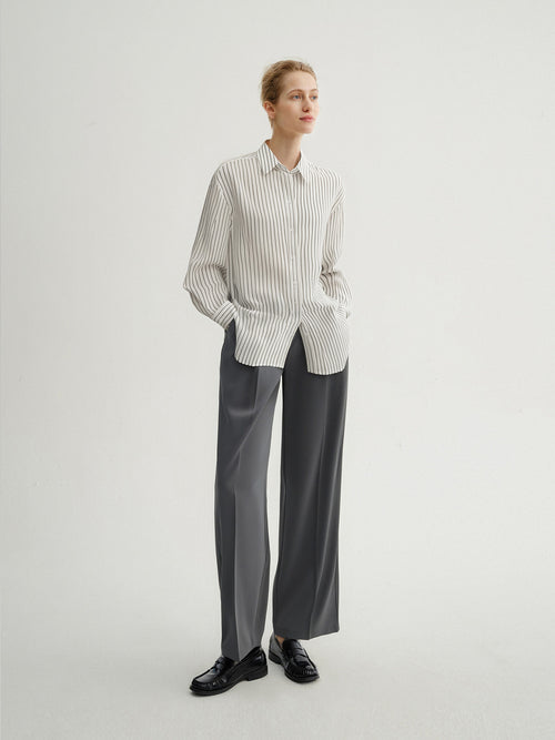 Load image 1 in gallery view. Pinstriped Cotton Shirt