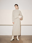 Mock Neck Rib Wool Knit Sweater - MEILLEUR MOMENT OFFICIAL STORE NEW YORK 