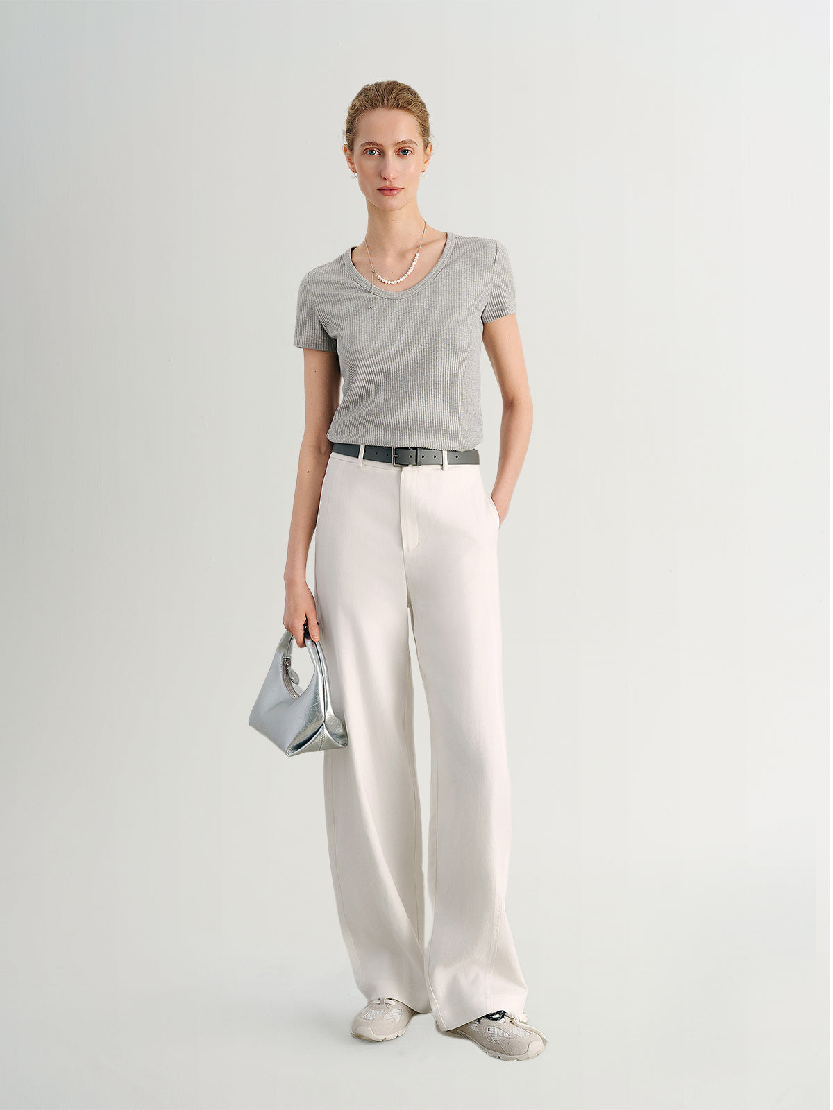 Ribbed Short Sleeve Top