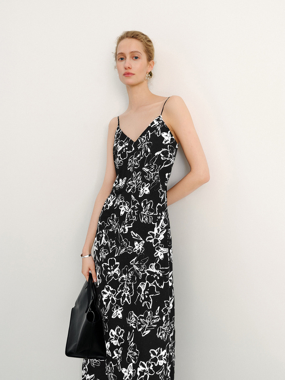 Floral Lyocell Slip Dress