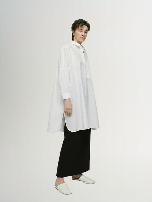 Load image 1 in gallery view. Pure Cotton Long Shirt