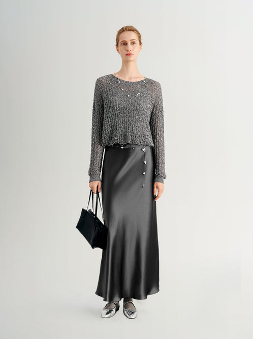 Load image 1 in gallery view. Open Knit Sweater