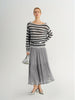 Oversized Striped Knit Pullover