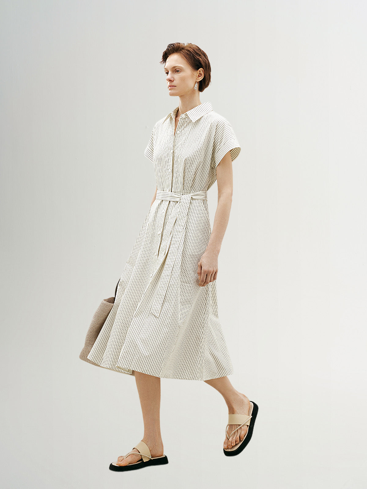 Short Sleeves 100% Cotton Dress