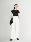 White flowing pants