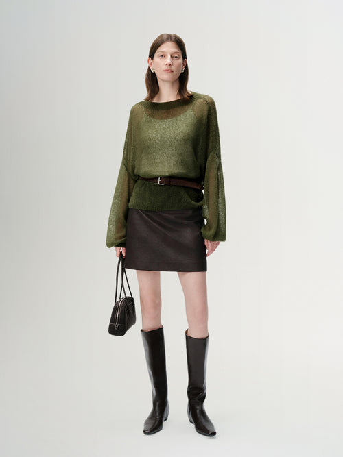 Load image 1 in gallery view. Lightweight Silk-Cashmere Knit Sweater