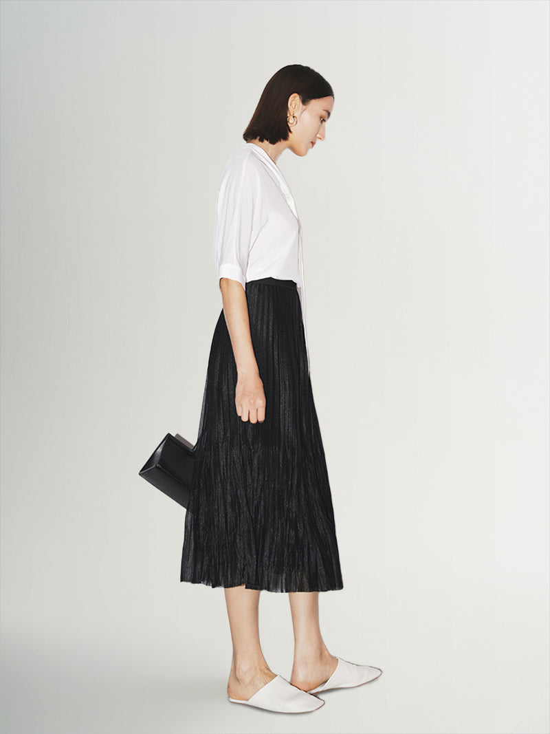 Pleated  MidI Skirt - MEILLEUR MOMENT OFFICIAL STORE NEW YORK 