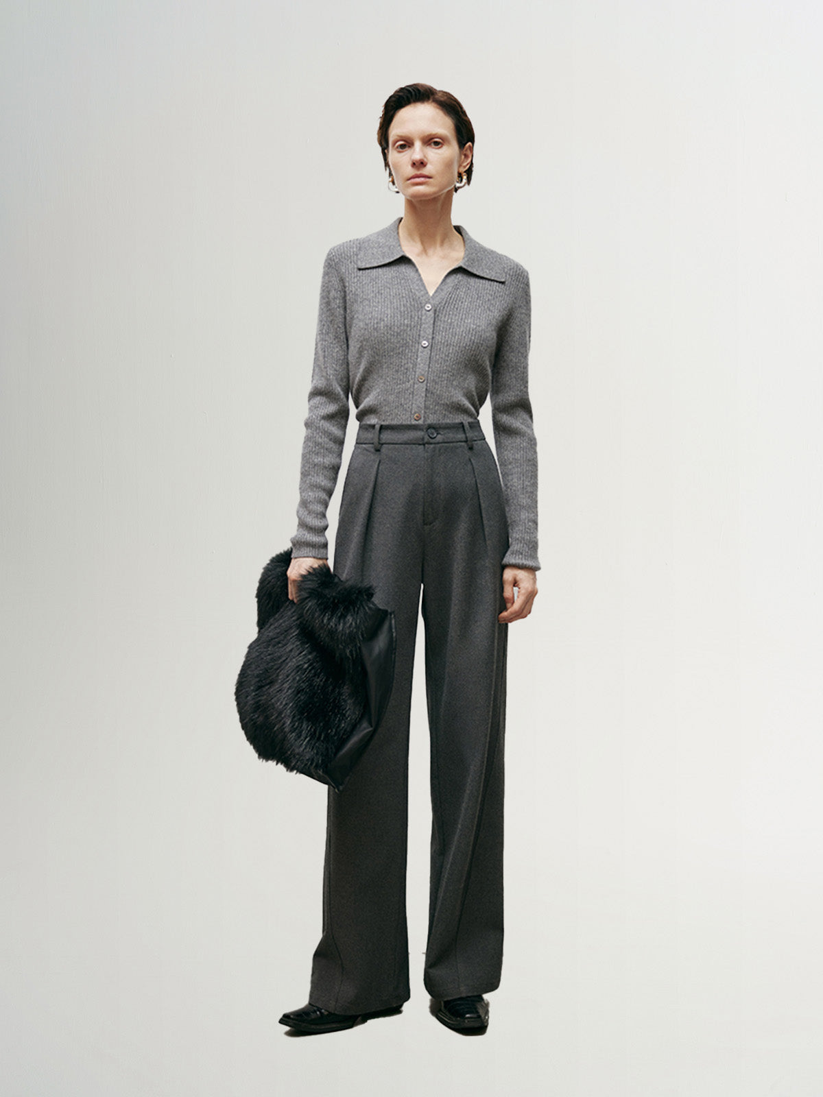 Cashmere Button Down Polo