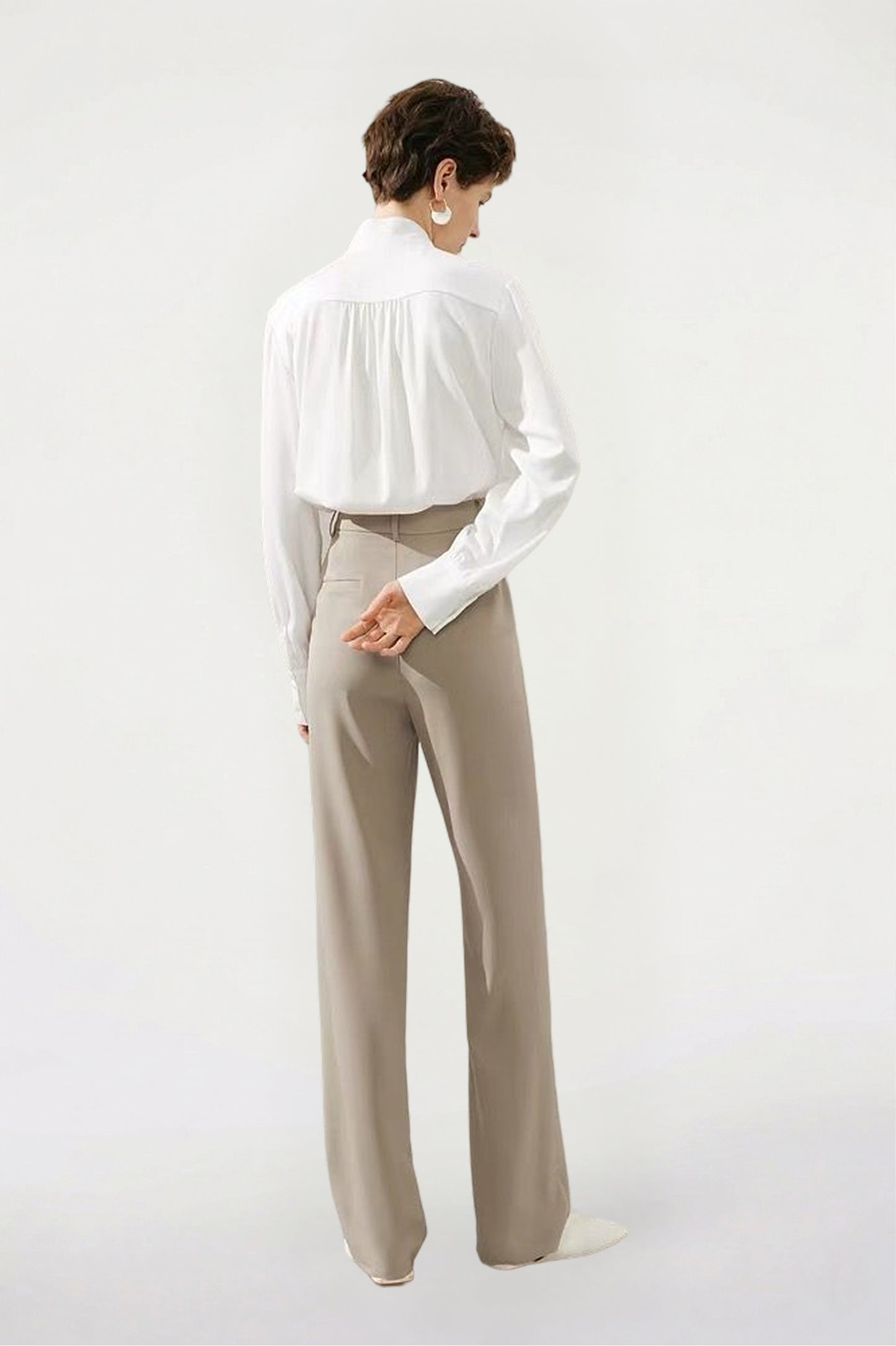 Tailored Off-White Cotton Jeans