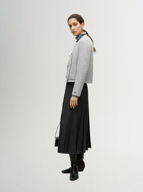 Load image 1 in gallery view. Pleated Midi Skirt