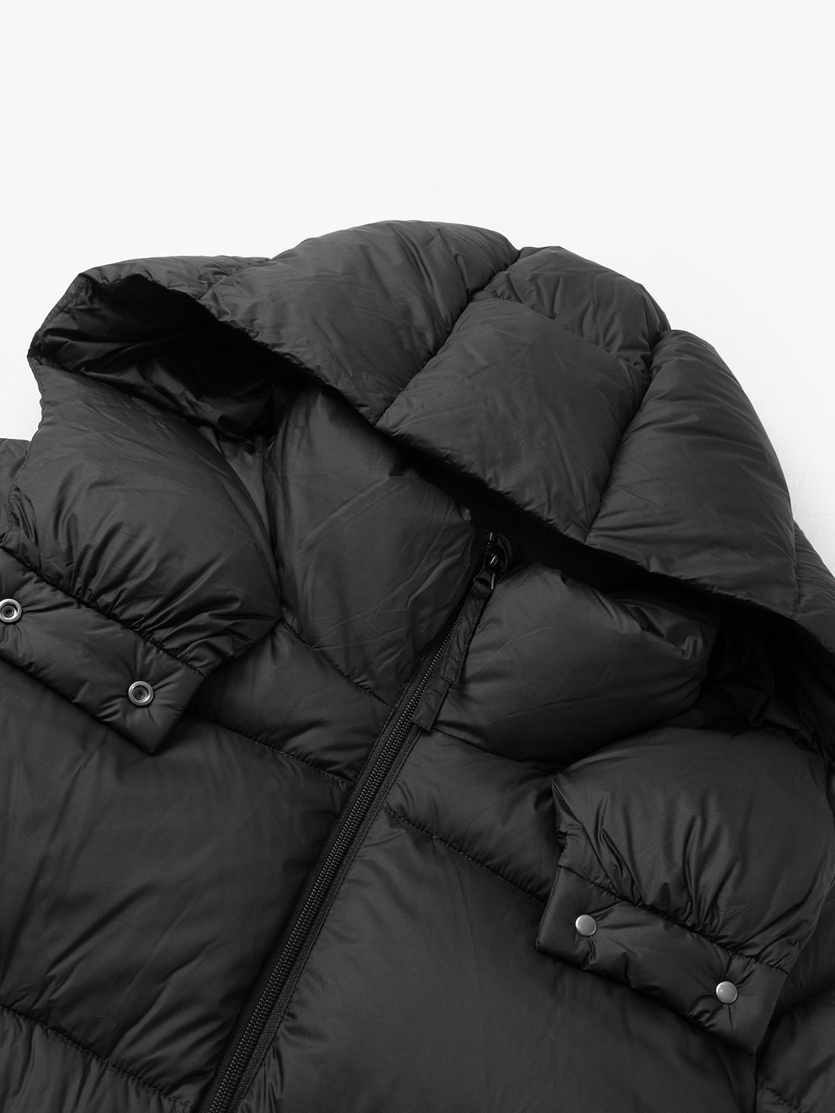 Long Down Jacket with Hood