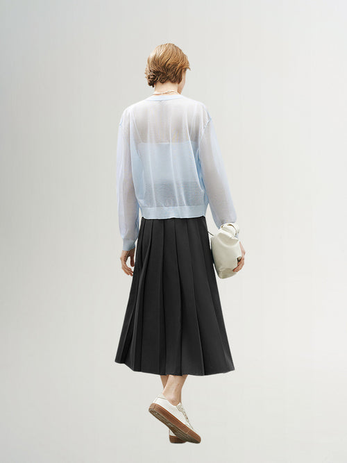 Load image 1 in gallery view. V Neck Knit Cardigan