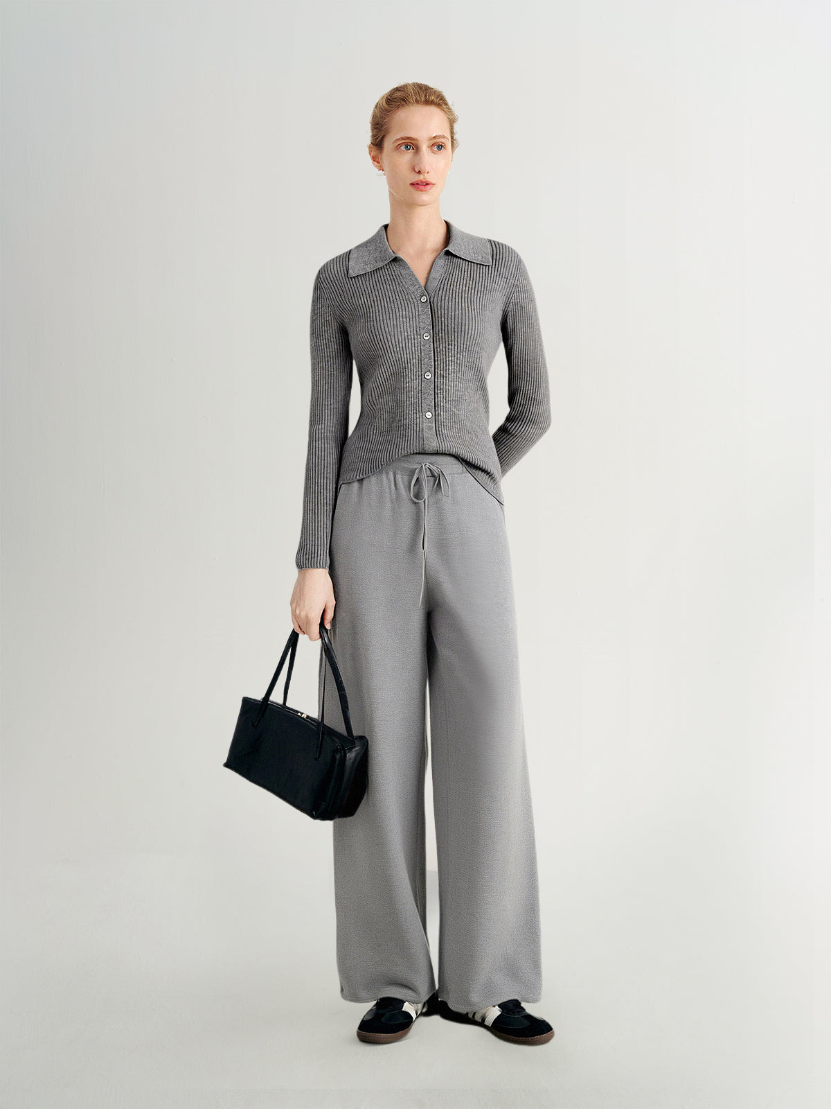 Gray Knit Trousers