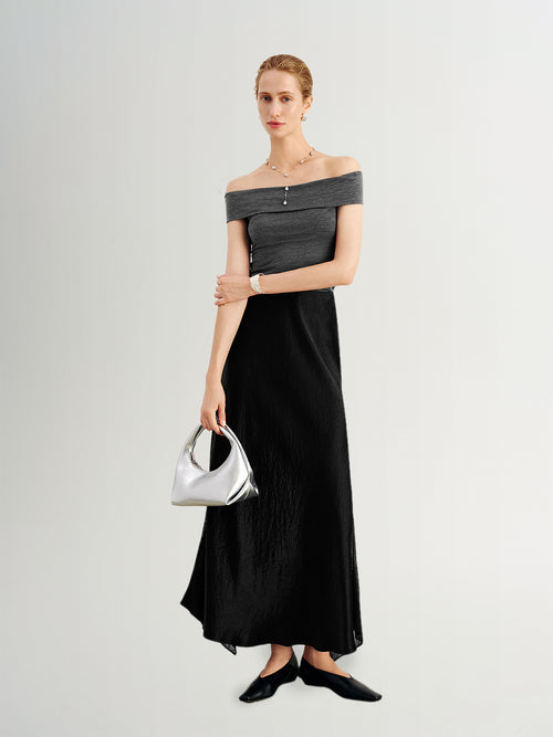 Load image 1 in gallery view. Off-the-Shoulder Fitted Top