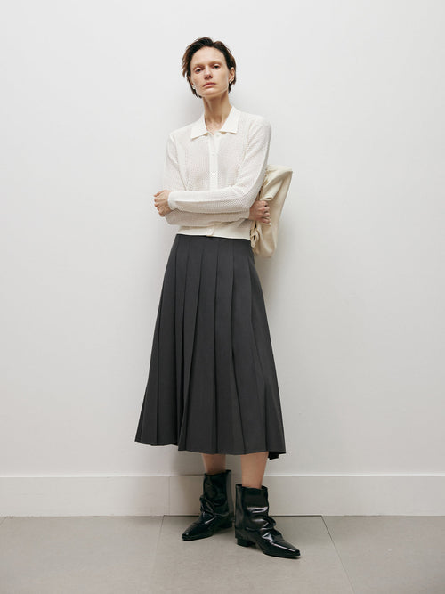 Load image 1 in gallery view. Pleated Skirt