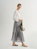 MEILLEUR MOMENT Pleated Maxi Skirt-Side View on Model